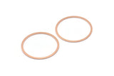 Circle Connector, 5 Rose Gold Plated Brass Circle Connectors (40x2x1mm) Bs 1326 Q0028