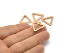 Rose Gold Triangle, 6 Rose Gold Plated Triangle Rings (19x2mm) D0016 q0109