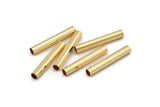 Gold Plated Tube Beads, 12 Gold Plated Brass Tubes (3x20mm) Bs 1440 Q0052