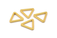 Gold Triangle Ring, 6 Gold Plated Brass Triangle Rings (19x2mm) D0016 q0109