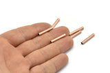 Rose Gold Plated Tube Beads, 12 Rose Gold Plated Brass Tubes (3x20mm) Bs 1440 Q0052
