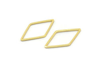 Gold Diamond Ring, 12 Gold Plated Brass Diamond Connectors (13x23mm) Bs 1128 Q0090
