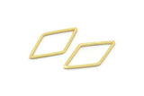 Gold Diamond Ring, 12 Gold Plated Brass Diamond Connectors (13x23mm) Bs 1128 Q0090