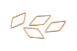Rose Gold Diamond Ring, 12 Rose Gold Plated Brass Diamond Connectors (13x23mm) Bs 1128 Q0090