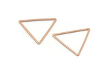 Triangle Charm, 12 Rose Gold Plated Brass Triangles (24x24x24mm) Bs-1125 Q0100