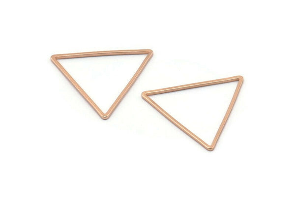 Triangle Charm, 12 Rose Gold Plated Brass Triangles (24x24x24mm) Bs-1125 Q0100