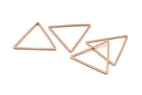 Triangle Charm, 12 Rose Gold Plated Brass Triangles (24x24x24mm) Bs-1125 Q0100