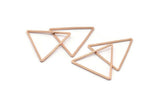 Triangle Charm, 12 Rose Gold Plated Brass Triangles (24x24x24mm) Bs-1125 Q0100