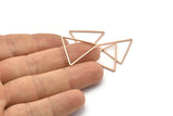 Triangle Charm, 12 Rose Gold Plated Brass Triangles (24x24x24mm) Bs-1125 Q0100