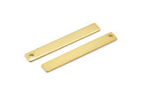Gold Customized Bar, 3 Gold Plated Brass Stamping Blanks, Personalized Bars (6x44mm) B0188 Q0062