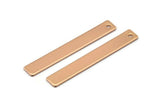 Rose Gold Customized Bar, 3 Rose Gold Plated Brass Stamping Blanks, Personalized Bars (6x44mm) B0188 Q0062