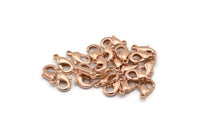Rose Gold Plated Brass Parrot, 12 Brass Rose Gold Plated Lobster Claw Clasps (10x5mm) A0364 Q0058