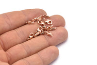 Rose Gold Plated Brass Parrot, 12 Brass Rose Gold Plated Lobster Claw Clasps (10x5mm) A0364 Q0058