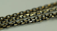 20 Meters - 66 Feet 2 X 3.5 Mm Brass Soldered Chain - Bg2 ( Z005 )