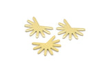 Brass Sun Blank, 24 Raw Brass Sun Blanks, Findings, Connectors (11x15x0.80mm) M02250