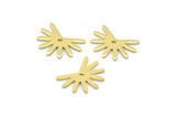Brass Sun Charm, 24 Raw Brass Sun Charms With 1 Hole (11x15x0.80mm) M02252