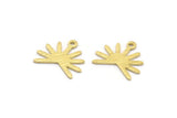 Brass Sun Charm, 24 Textured Raw Brass Sun Charms With 1 Loop (13x15x0.80mm) M02257
