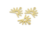 Brass Sun Charm, 24 Raw Brass Sun Charms With 1 Loop (13x15x0.80mm) M02262