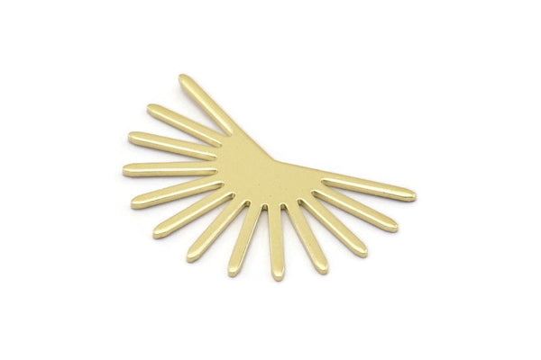 Brass Sun Blank, 8 Raw Brass Sun Blanks, Findings, Connectors (20x30x0.80mm) M02266