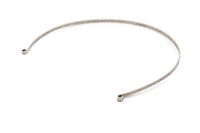 Silver Choker Necklace, Antique Silver Plated Brass Collar Necklace Bs 1300