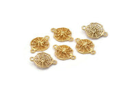 Spider Web Connector, 6 Gold Plated Spider Web Connectors (16x11mm) N0352