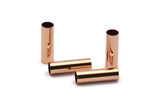 Large Tube Bead, 6 Rose Gold Plated Brass Tubes (6x20mm) Bs 1533 Q0069