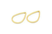Gold Drop Connector, 20 Gold Plated Brass Drop Connectors (11x16x0.8mm) BS 1134 Q0070