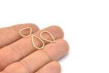 Gold Drop Connector, 20 Gold Plated Brass Drop Connectors (11x16x0.8mm) BS 1134 Q0070