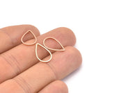 Rose Gold Drop Connector, 20 Rose Gold Plated Brass Drop Connectors (11x16x0.8mm) BS 1134 Q0070