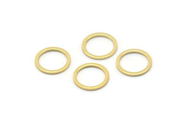 Gold Circle Rings, 12 Gold Plated Brass Round Rings, Charms (12mm) b0119 Q0035