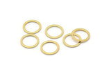 Gold Circle Rings, 12 Gold Plated Brass Round Rings, Charms (12mm) b0119 Q0035
