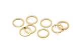 Gold Circle Rings, 12 Gold Plated Brass Round Rings, Charms (12mm) b0119 Q0035