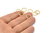 Gold Circle Rings, 12 Gold Plated Brass Round Rings, Charms (12mm) b0119 Q0035