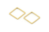 Square Wire Finding, 12 Gold Plated Brass Square Connectors (14mm) Bs-1118 Q0098
