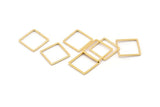Square Wire Finding, 12 Gold Plated Brass Square Connectors (14mm) Bs-1118 Q0098