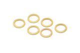 Gold Circle Ring, 12 Gold Plated Brass Round Rings, Charms (10mm) B0118 Q0032