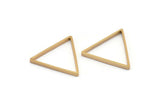 Gold Triangle, 6 Gold Plated Brass Open Triangle Rings, Charms (24x0.8x2mm) Bs 1197 Q0118