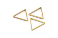Gold Triangle, 6 Gold Plated Brass Open Triangle Rings, Charms (24x0.8x2mm) Bs 1197 Q0118