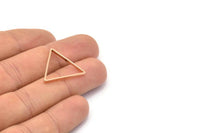Rose Gold Triangle, 6 Rose Gold Plated Brass Open Triangle Rings, Charms (24x0.8x2mm) Bs 1197 Q0118