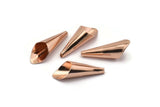 Rose Gold Cone, 8 Rose Gold Plated Brass Cone Bead Caps, Findings (21x7mm) D0059 Q0125