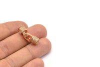 Leather Hook Caps, 2 Rose Gold Plated Brass Leather Cord Ends, Hook Ends for 5mm Leather Cord (17x14x8mm) N0311