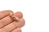 Leather Hook Caps, 2 Rose Gold Plated Brass Leather Cord Ends, Hook Ends for 5mm Leather Cord (17x14x8mm) N0311
