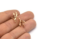 Dragon Claw Pendant, 4 Rose Gold Plated Brass Dragon Claw Charms, Necklace Pendants (16x12mm) N0367 Q0141
