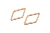 Gül Altın Pırlanta Tılsım, 25 Gül Altın Kaplama Pirinç Açık Pırlanta Yüzük Tılsımı (23x13,5x1mm) D0028 Q0147