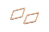 Gül Altın Pırlanta Tılsım, 25 Gül Altın Kaplama Pirinç Açık Pırlanta Yüzük Tılsımı (23x13,5x1mm) D0028 Q0147