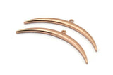 Rose Gold Moon Charm, 1 Rose Gold Plated Brass Textured Wide Crescent Moon Necklace Pendants, Charms (63x4.5x2.8mm) N0525 Q0146