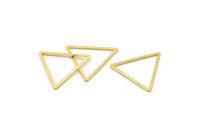 Gold Triangle Charm, 10 Gold Plated Brass Open Triangle Rings, Charms (24x1mm) Bs 1027 Q0164