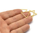 Gold Triangle Charm, 10 Gold Plated Brass Open Triangle Rings, Charms (24x1mm) Bs 1027 Q0164