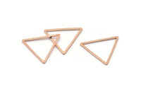 Rose Gold Triangle, 10 Rose Gold Plated Open Triangle Rings, Charms (24x1mm) Bs 1027 Q0164