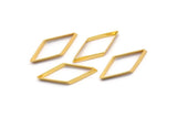 Gold Diamond Charm, 12 Gold Brass Wide Cut Open Diamond Rings, Charms (14x30x2x0,80mm) D0194 Q0144